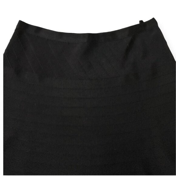 Prada Black Ottoman/Grosgrain A-Line Skirt,‎ size 44 Italy/M - Picture 7 of 13